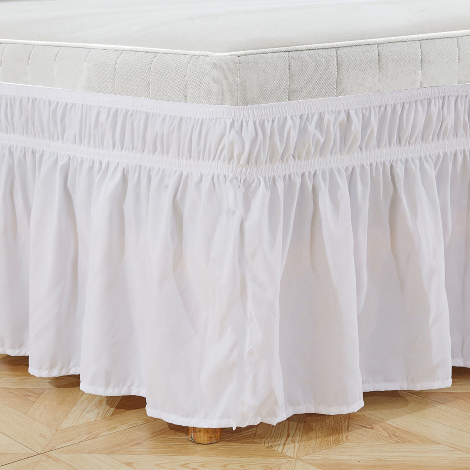 Elastic Ruffles Bed Skirt - Calm Cloud Bedding